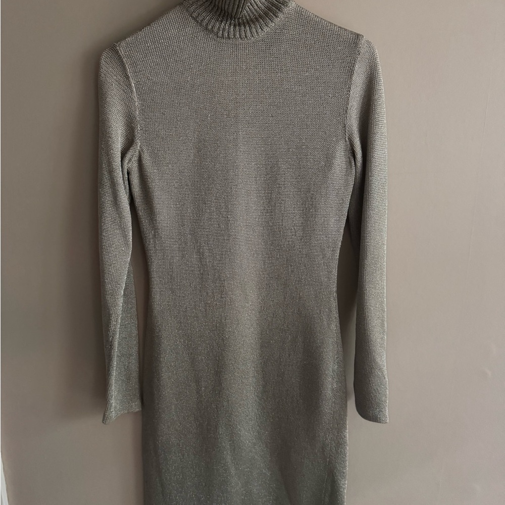 Ralph Lauren Blue Label Silver Long Sleeve Dress